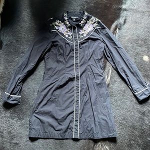 Long Topshop Roper Shirt Size 6